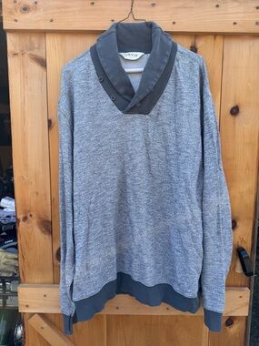 Orvis Men's Heather Gray Turtleneck Shawl Pullover